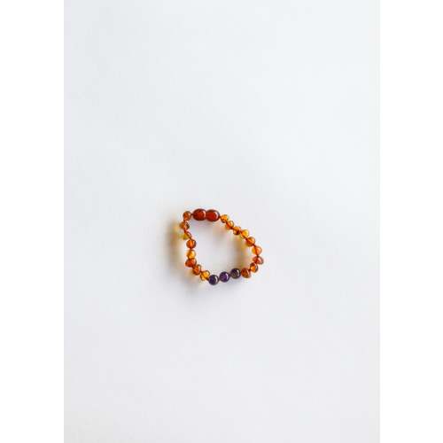 Polished Cognac Baltic Amber + Amethyst || Anklet or Bracelet – CanyonLeaf