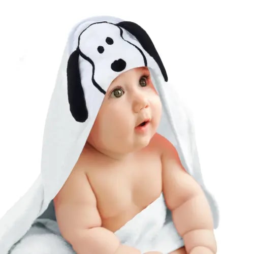 Snoopy Baby/Infant Cotton Hooded Bath Towel - White – Lambs & Ivy