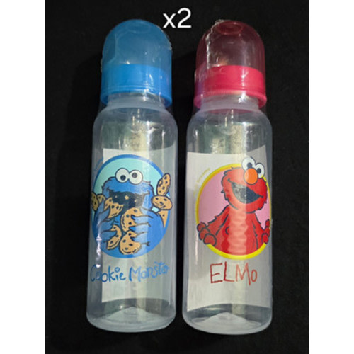 Sesame Street Elmo & Cookie Monster Kids Plastic Baby Bottles 2pc 9 oz