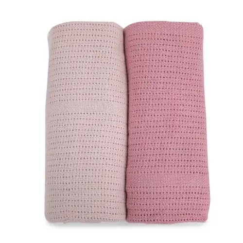 Bubba Nordic Cellular Blanket Berry/Rose | Baby Bunting AU