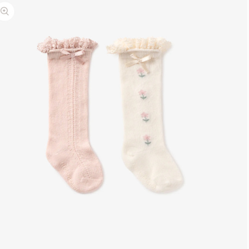 Floral Knee-high Non Slip Baby Socks 2 pack – Elegant Baby