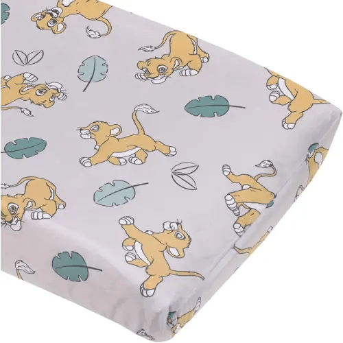 Disney Lion King Ivory, Teal, Sage and Gold Simba Future King Super Soft Changing Pad Cover