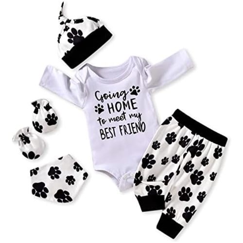 Aalizzwell Newborn Baby Boy Long Sleeve Outfit for Fall Winter