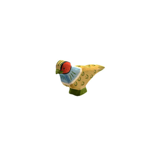 Handcrafted Open Ended Wooden Toy Bird - Pheasant