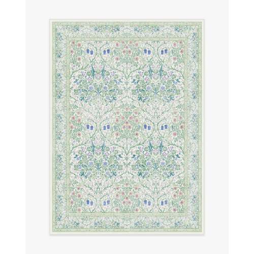Blackthorn Green & Lilac Multicolor Rug by Morris & Co. | Ruggable US | 6 x 9