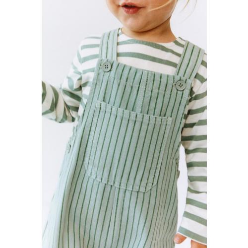 STRIPED TWILL OVERALLS - Sea green | ZARA United States