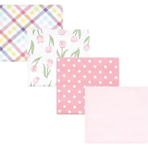 Luvable Friends Little Treasure Flannel Receiving Blankets 4pk