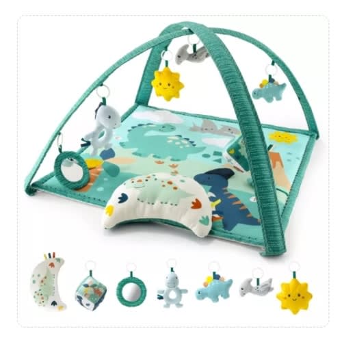 The Peanutshell Dino 7-in-1 Activity Play Gym & Play Mat For Baby