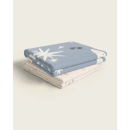Folk Poetry Cotton Crib Sheet Set | Baby Bedding | Nestig