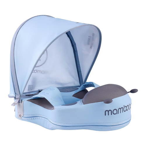 Mambobaby Cute Swim Float Non-inflatable Swimming Float Soft Waterproof Skin-friendly Swim Trainer Float for 8-36 Months Boys Girls with Sun Canopy Blue With Canopy - Walmart.ca