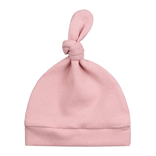 JANGANNSA Newborn Baby Hat Infant Baby Boys Beanie Top Knot Stretchy Hats for Girls 100% Organic Cotton