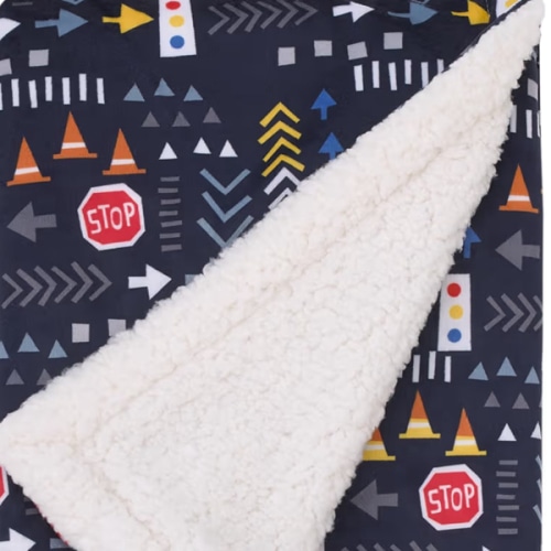 Transportation Trails Navy, Red, and Yellow Stop Light Super Soft Sher – NoJo Baby & kids