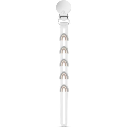 Ryan & Rose Rainbow Pacifier Clip - Silicone Pacifier Clip Baby boy Baby Girl Binky one Piece paci Clip Baby Pacifier Holder binkie Clip Binky Clips Newborn Baby Care Baby Pacifier Clip (Promise)