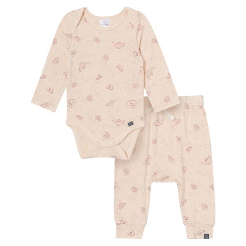 Modern Moments by Gerber Baby Girl Bodysuit and Pant Outfit Set, 2-Piece, Sizes 0/3 Months - 18 Months