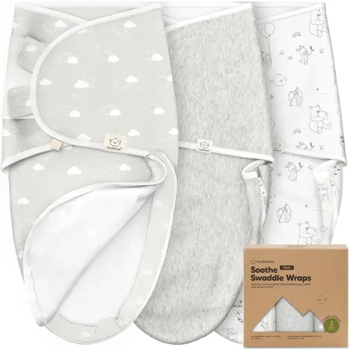 Baby Swaddle Sleep Sacks with Zipper - 3-Pack Swaddles for Newborns 0-3 Months, Infant, Baby Girls, Boys, Soft & Durable Newborn Sleep Sack, Easy Diaper Change Swaddling Blanket (Aspire)