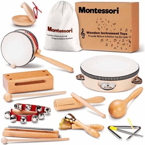 Montessori Wooden Music Instruments Set (10 Instruments) – Project Montessori