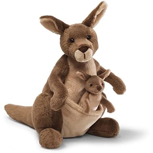 GUND Jirra Kangaroo with Removable Joey Plush, Stuffed Animal for Ages 1 and Up, Brown, 10”