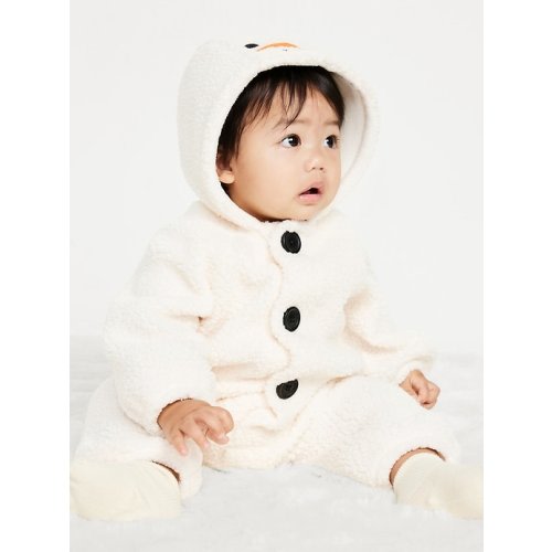 Hooded Sherpa Snowman One-Piece for Baby