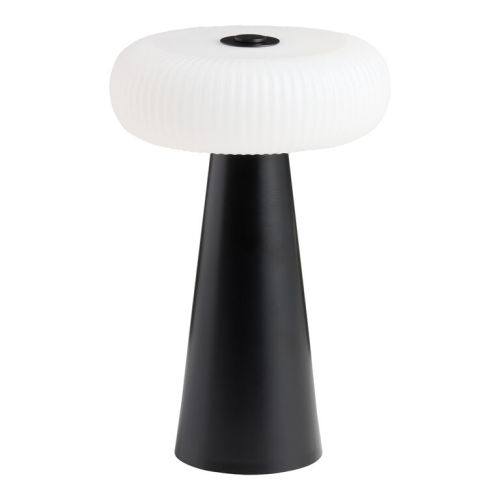 White and Black Fluted USB Rechargeable LED Portable Touch Lamp