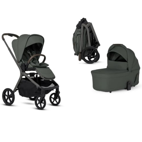 Silver Cross Breez Mid Size Compact Stroller and Bassinet Bundle