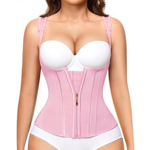 Nebility Waist Trainer for Women Corset Shapewear Tummy Control Faja Body Shaper Waist Cincher with Adjustable Strap