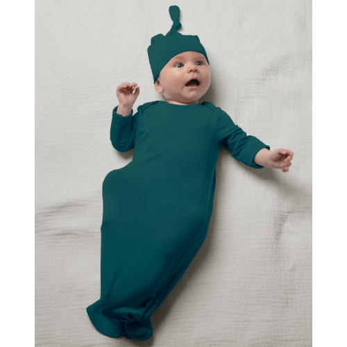Bamboo Knotted Baby Gown | Evergreen | Kindred Bravely