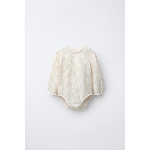 LACE BODYSUIT - Ecru 3-6 months | ZARA United States