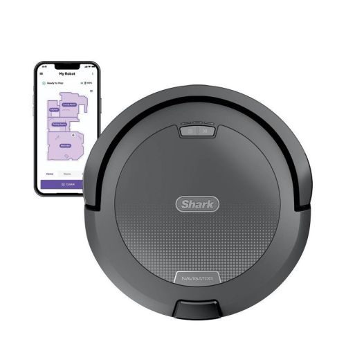 Shark Navigator Robot Vacuum with SmartPath Navigation and Self-Cleaning Brushroll Gray RV2110