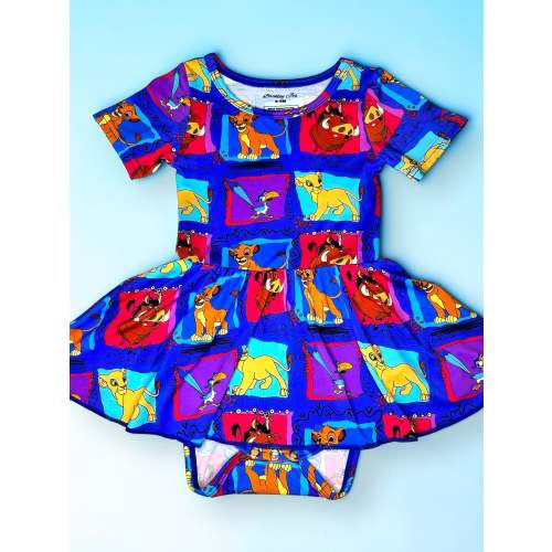 Hakuna Matata Bamboo Twirl Dress with snaps