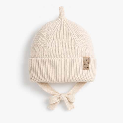 Tuque crème en tricot, bébé | Souris Mini