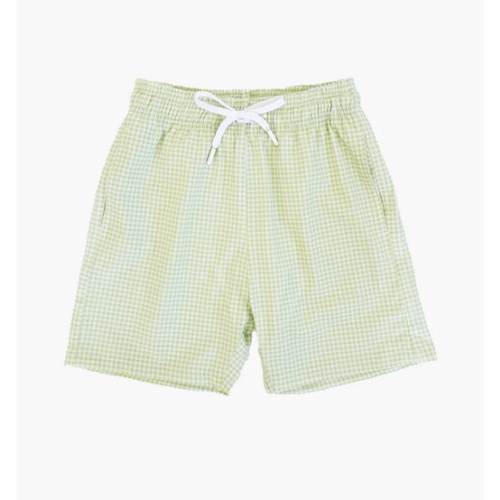 The Baby Julien Swim Trunk - Lime Gingham – Hill House Home
