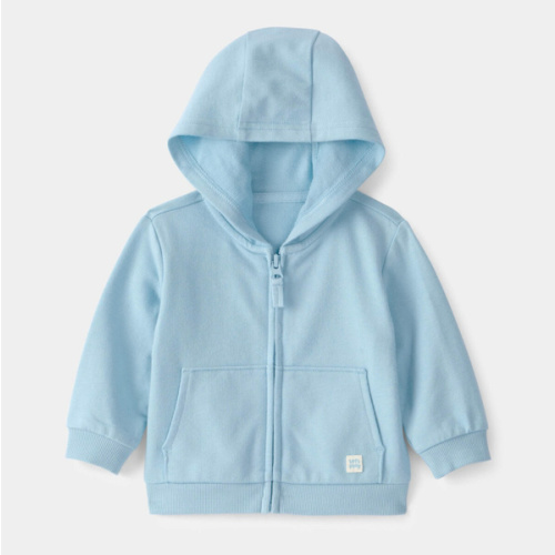 Baby French Terry Zip-Up Hoodie - Blue | Carter's