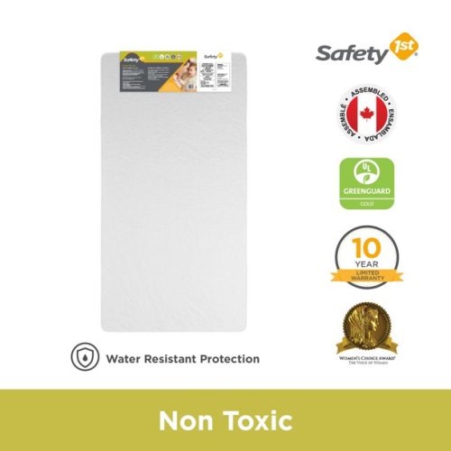 Safety 1st Sweet Dreams 5" Firm Crib & Toddler Mattress, Thermo-Bonded Core, White