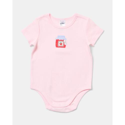 Short Sleeve Placement Print Bodysuit - Kmart