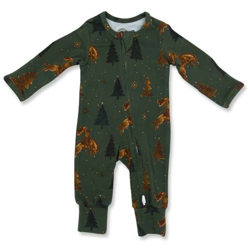 Santa Claus is Coming to the Ranch Christmas Folding Feet Jammies