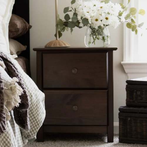 Shaker 2-Drawer Nightstand – Grain Wood Furniture