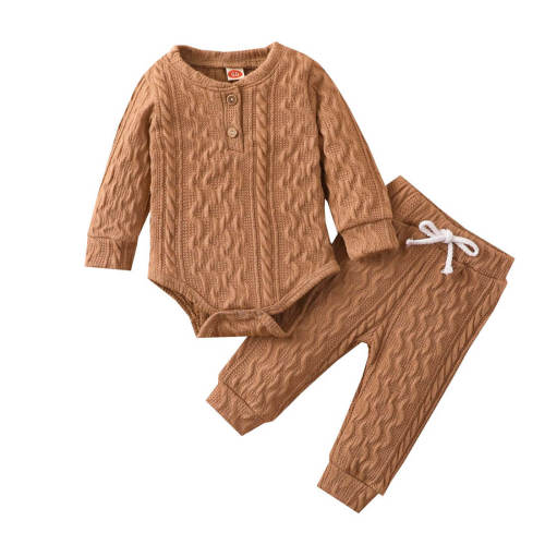 Baby Girl Long Sleeve Solid Knitted 2-Piece Outfit Set – The Trendy Toddlers