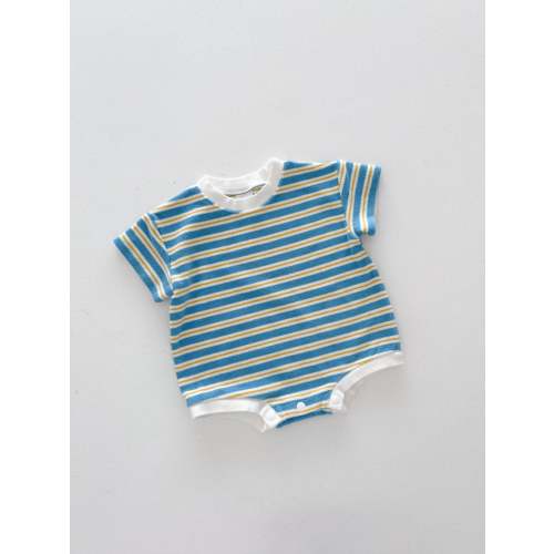 At Noon Baby Terry Cloth Stripe T-Shirt Romper