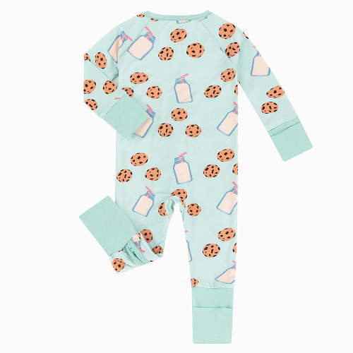 Cookies Milk Bamboo Zipper Romper Pajamas – MIOZING