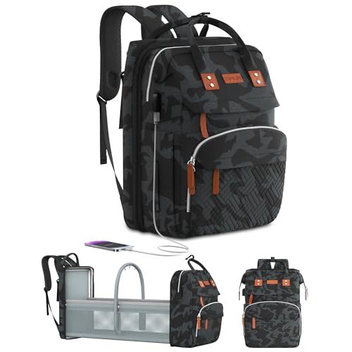 Diaper Bag Backpack with Changing Station, Large Diaper Bag, Multifunctional Diaper Bag, Baby Bag, Camo