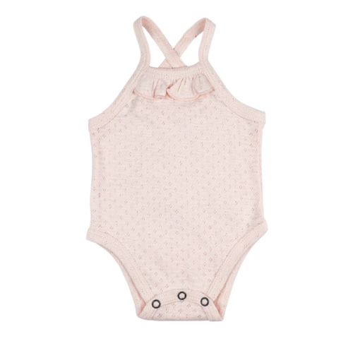 Cotton Candy | Organic Pointelle Criss-Cross Bodysuit – L'ovedbaby
