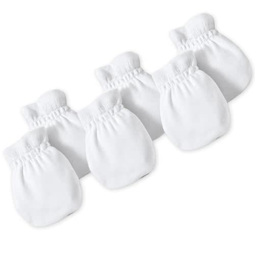 Burt's Bees Baby Unisex Baby Mittens, Infant Scratch Protection Mitts, 3 Pk | Protect Face From Scratching, Stay-On Elasticized Wrist & Stretchy Rib Knit Organic Soft Cotton Keep Little Hands Warm & Cozy