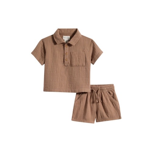 Organic Cotton Gauze Shirt & Shorts Set
