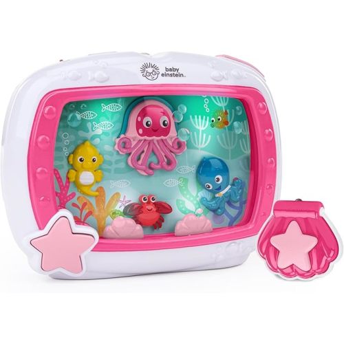 Baby Einstein Sea Dreams Soother Musical Crib Toy and Sound Machine, Pink, Newborn and up