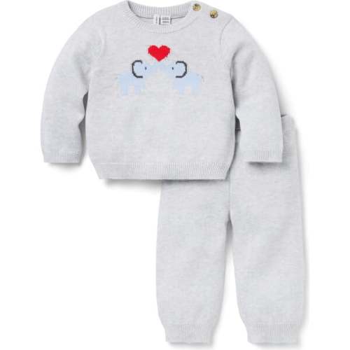 Baby Elephant Matching Sweater Set, Gray - Janie and Jack | Maisonette