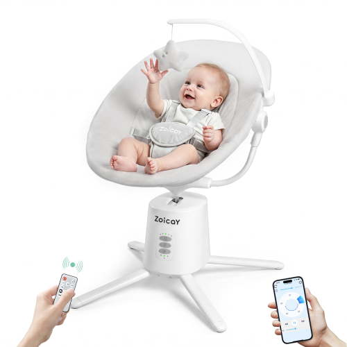 Zoicay, Electric Baby Swing, 26.4" x 19.1" x 33.9", White