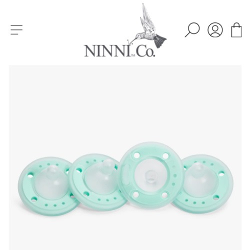 Ninni Co Pacifier - Mint 4 pack Breastlike Pacifier