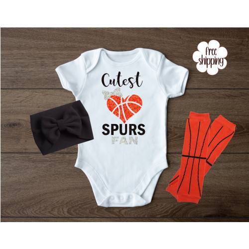 Cutest basketball fan baby bodysuit, San Antonio basketball, San Antonio basketball baby gift, baby shower gift