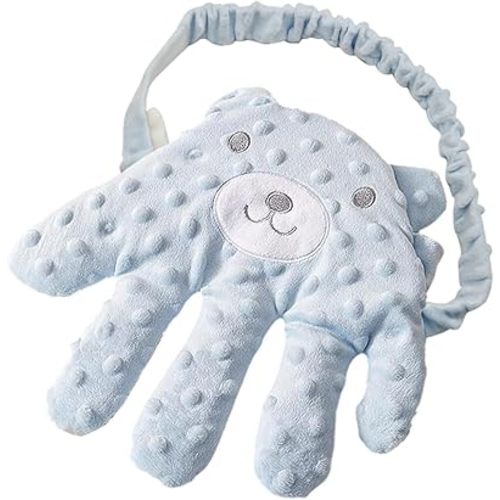 Hand Glove Hand Pillow Cute Soothing Palm (Blue Bear2)