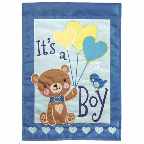 Its A Boy Bear Garden Flag